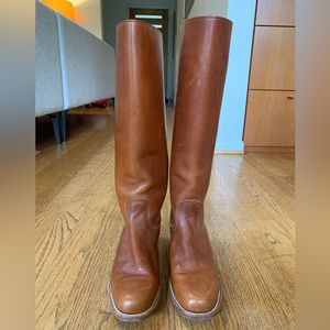 Vintage Frye campus leather boots 8 B brown